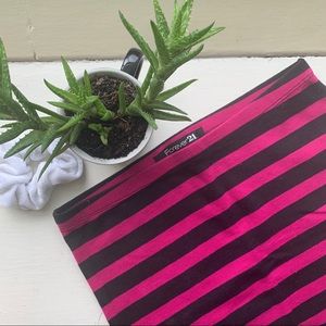 Forever 21 Pink and Black Striped Mini Skirt